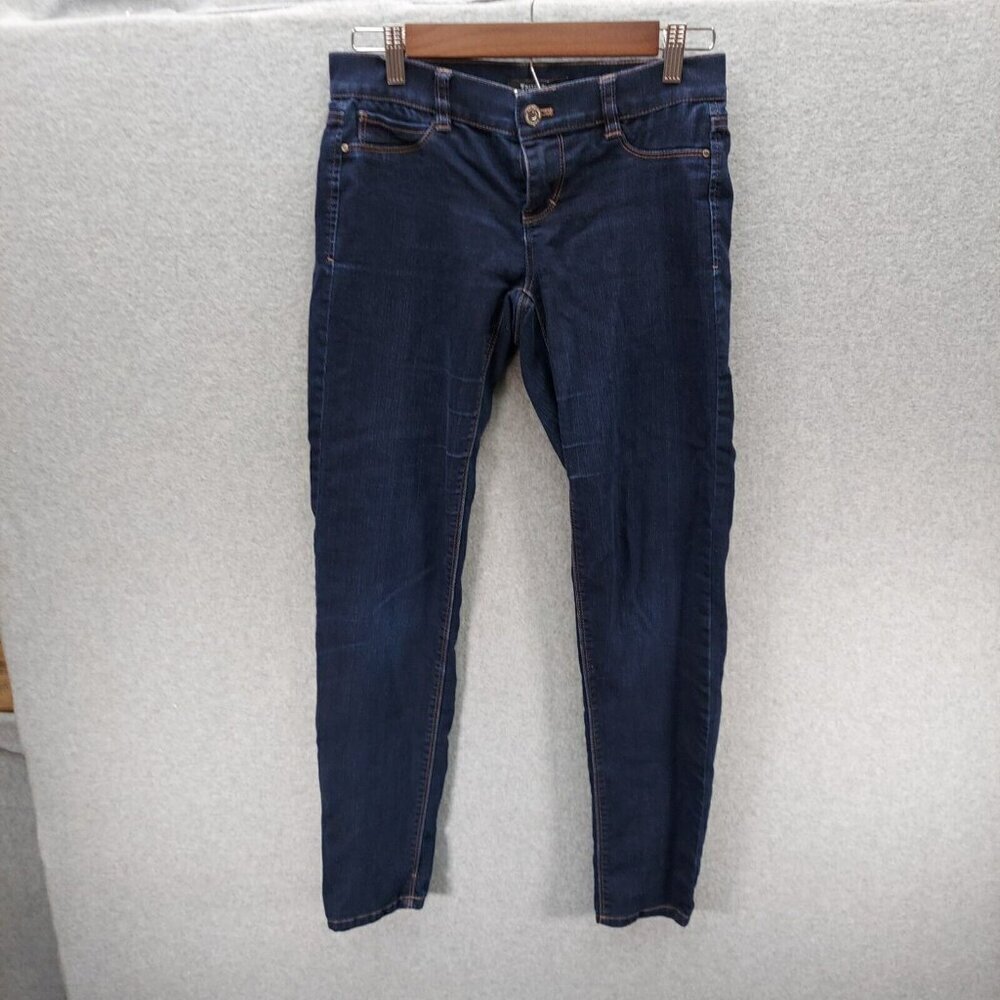 White House Black Market Skinny Leg‎ Jeans Women's Size XS Dark  Blue  Low Rise